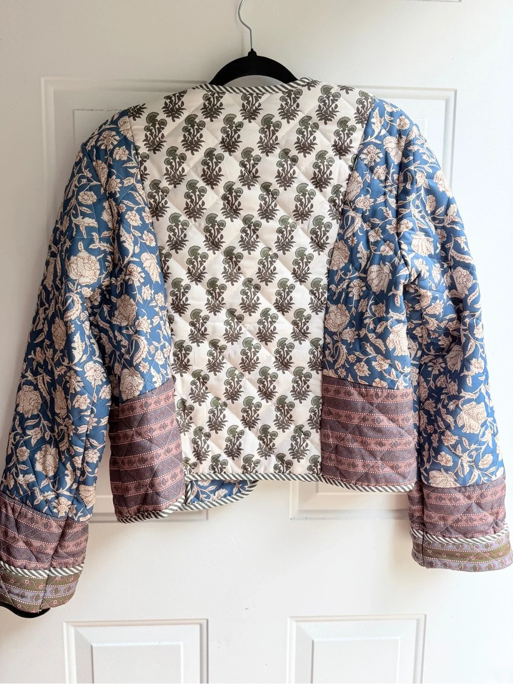 Quilted open front jacket sz Large
